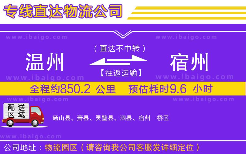 溫州到宿州貨運(yùn)專線