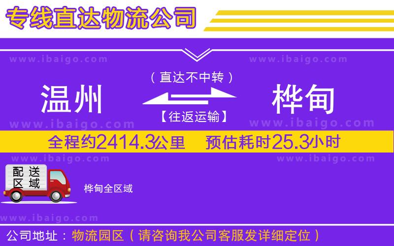 溫州到樺甸物流