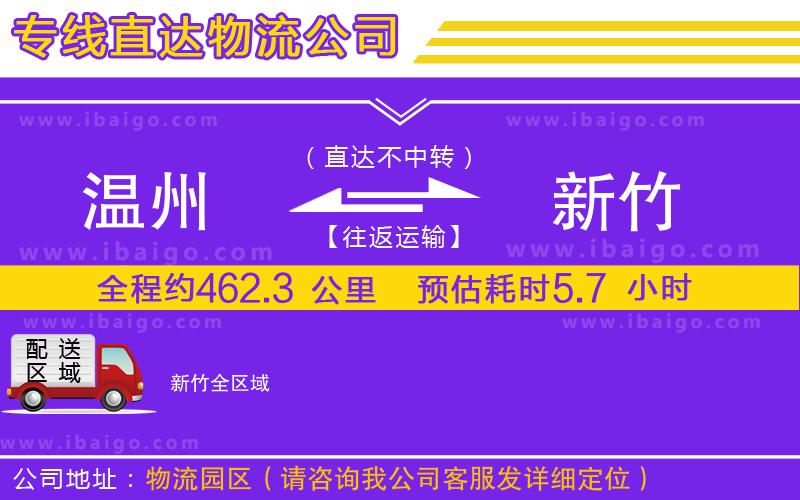 溫州到新竹物流專線