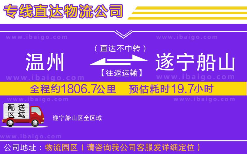 溫州到遂寧船山區(qū)貨運(yùn)公司