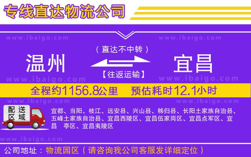 溫州到宜昌貨運(yùn)公司