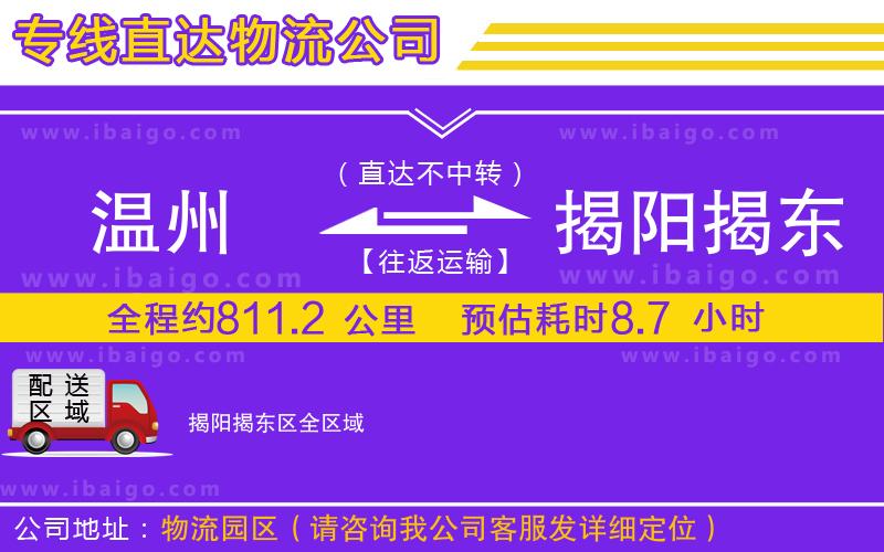 溫州到揭陽(yáng)揭東區(qū)貨運(yùn)專線