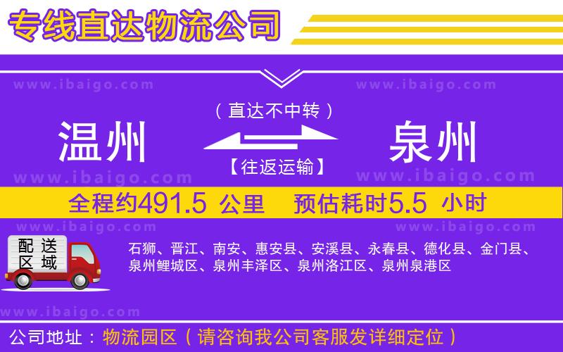 溫州到泉州貨運(yùn)公司