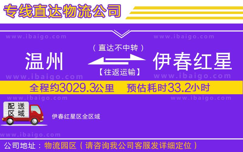 溫州到伊春紅星區(qū)貨運(yùn)專(zhuān)線