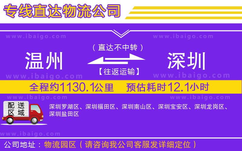 溫州到深圳物流專線