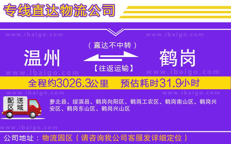 溫州到鶴崗物流公司