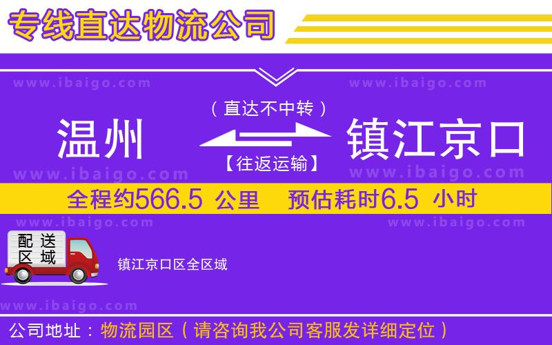 溫州到鎮(zhèn)江京口區(qū)貨運(yùn)專線