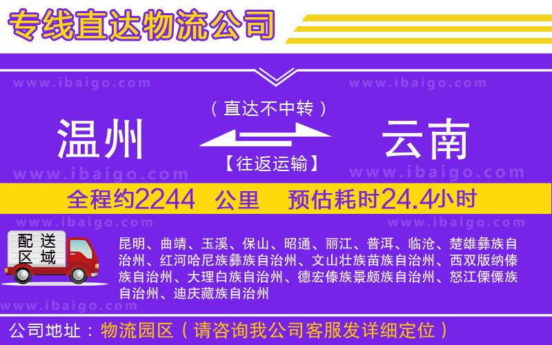 溫州到云南貨運(yùn)專(zhuān)線