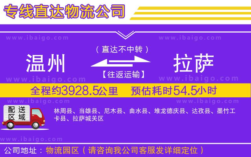 溫州到拉薩物流專線