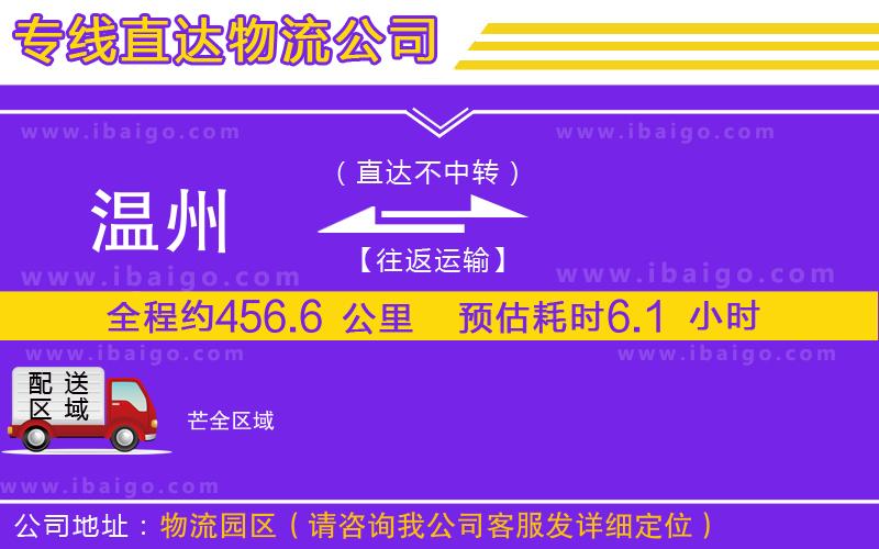 溫州到芒貨運